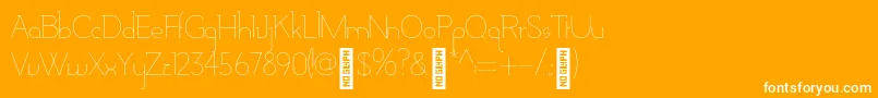 AdelaideBold Font – White Fonts on Orange Background