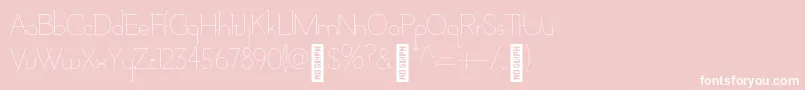 Fonte AdelaideBold – fontes brancas em um fundo rosa