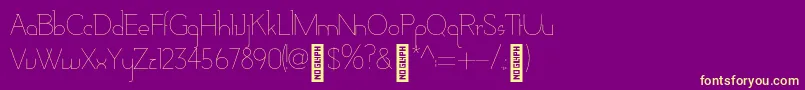 AdelaideBold Font – Yellow Fonts on Purple Background