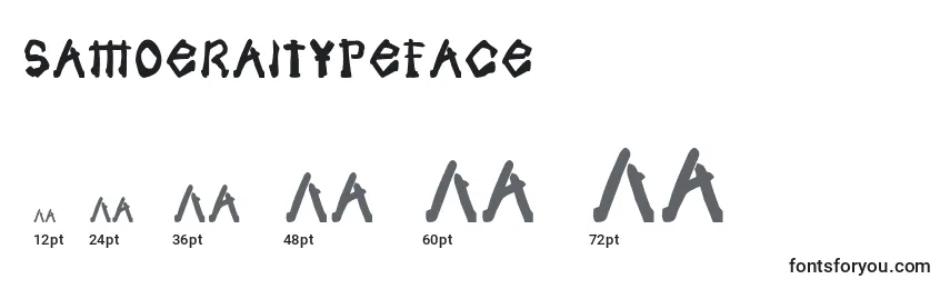 Размеры шрифта SamoeraiTypeface