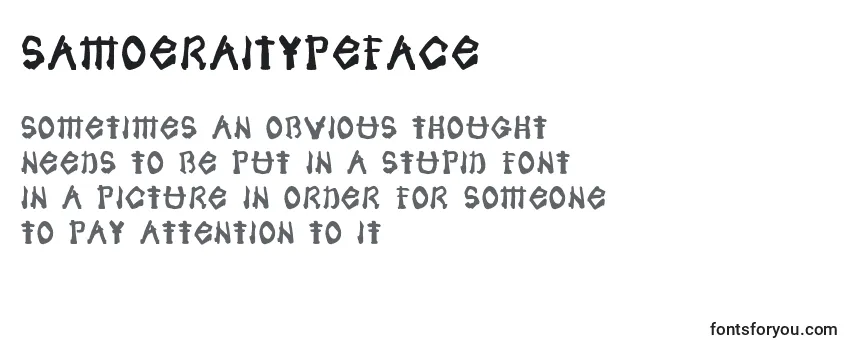 Шрифт SamoeraiTypeface