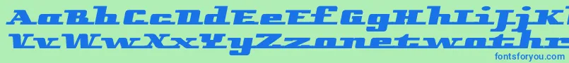 フォントRemarcleleft – 青い文字は緑の背景です。