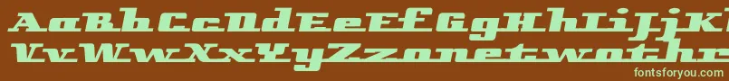 Шрифт Remarcleleft – зелёные шрифты на коричневом фоне
