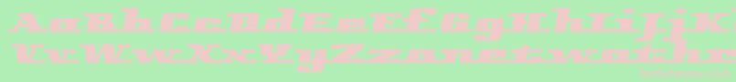 Remarcleleft-fontti – vaaleanpunaiset fontit vihreällä taustalla