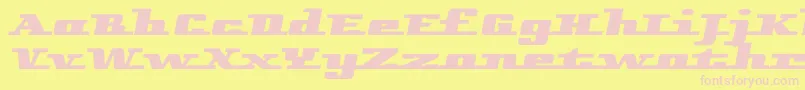 フォントRemarcleleft – ピンクのフォント、黄色の背景