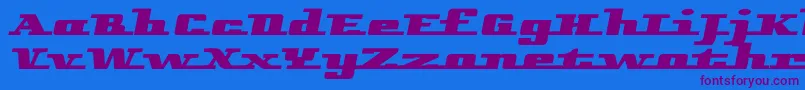 Remarcleleft Font – Purple Fonts on Blue Background