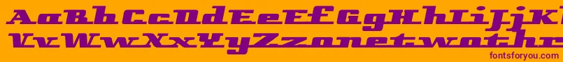 フォントRemarcleleft – オレンジの背景に紫のフォント