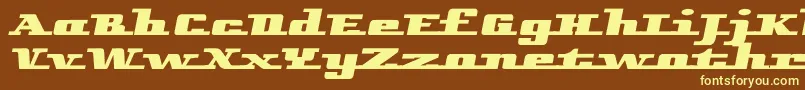 Шрифт Remarcleleft – жёлтые шрифты на коричневом фоне