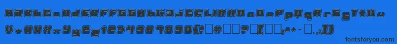 PormaskYtterhud Font – Black Fonts on Blue Background