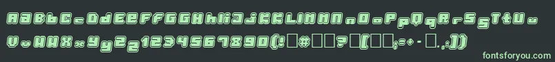Шрифт PormaskYtterhud – зелёные шрифты на чёрном фоне