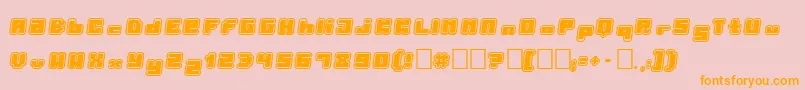 PormaskYtterhud Font – Orange Fonts on Pink Background