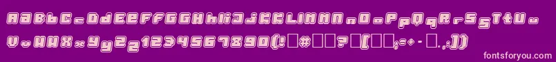 PormaskYtterhud Font – Pink Fonts on Purple Background