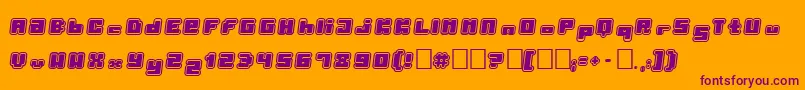 Fonte PormaskYtterhud – fontes roxas em um fundo laranja