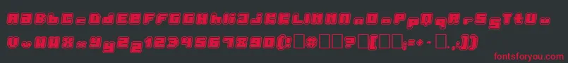 PormaskYtterhud Font – Red Fonts on Black Background