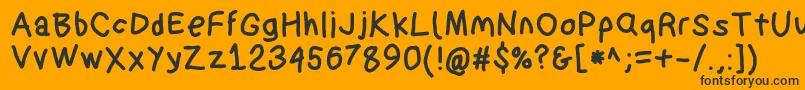 Suplexdriverblack Font – Black Fonts on Orange Background