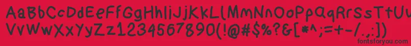Suplexdriverblack Font – Black Fonts on Red Background