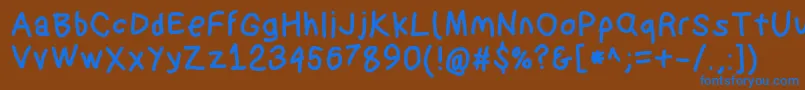 Suplexdriverblack Font – Blue Fonts on Brown Background