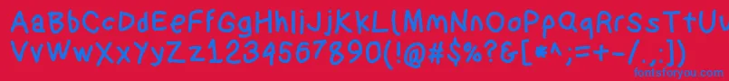 Suplexdriverblack Font – Blue Fonts on Red Background