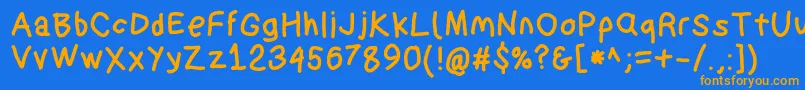 Suplexdriverblack Font – Orange Fonts on Blue Background