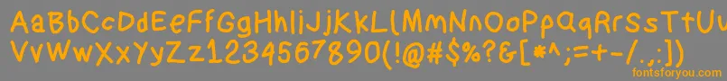 Suplexdriverblack Font – Orange Fonts on Gray Background