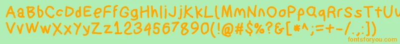 Suplexdriverblack Font – Orange Fonts on Green Background
