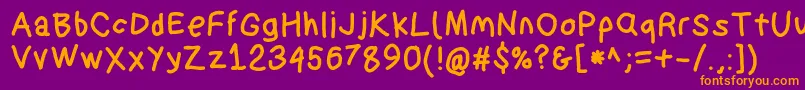 Suplexdriverblack Font – Orange Fonts on Purple Background