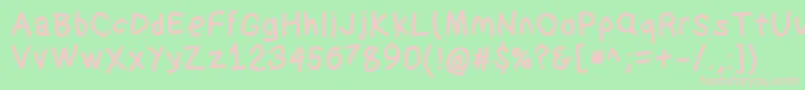 Suplexdriverblack Font – Pink Fonts on Green Background