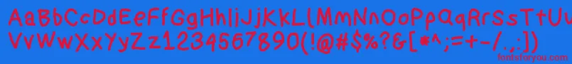 Suplexdriverblack Font – Red Fonts on Blue Background