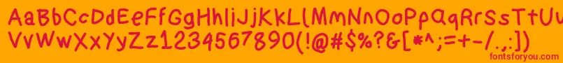 Suplexdriverblack Font – Red Fonts on Orange Background