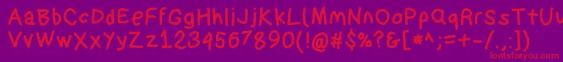 Suplexdriverblack Font – Red Fonts on Purple Background