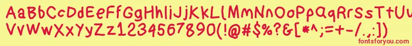 Suplexdriverblack Font – Red Fonts on Yellow Background