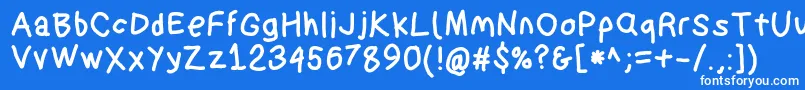 Suplexdriverblack-Schriftart – Weiße Schriften auf blauem Hintergrund