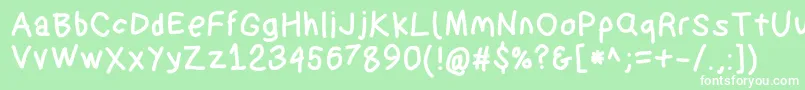 Suplexdriverblack Font – White Fonts on Green Background