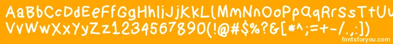 Suplexdriverblack Font – White Fonts on Orange Background