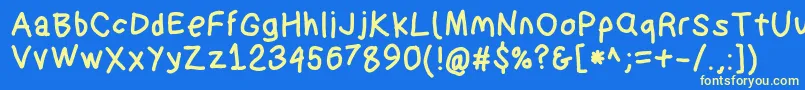 Suplexdriverblack Font – Yellow Fonts on Blue Background