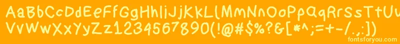 Suplexdriverblack Font – Yellow Fonts on Orange Background
