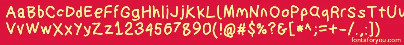 Suplexdriverblack Font – Yellow Fonts on Red Background