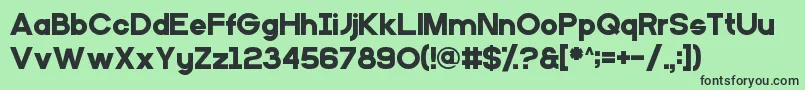 Primaryschool Font – Black Fonts on Green Background