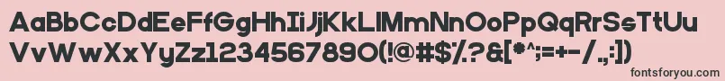 Primaryschool Font – Black Fonts on Pink Background