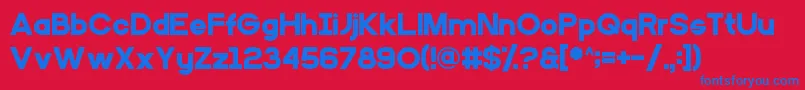 Primaryschool Font – Blue Fonts on Red Background