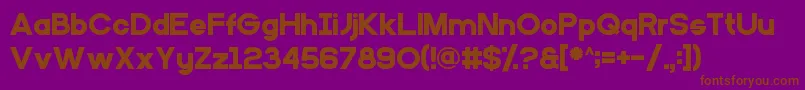 Primaryschool Font – Brown Fonts on Purple Background