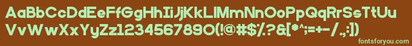 Primaryschool Font – Green Fonts on Brown Background