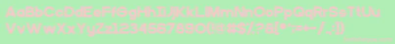Primaryschool Font – Pink Fonts on Green Background
