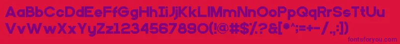 Czcionka Primaryschool – fioletowe czcionki na czerwonym tle