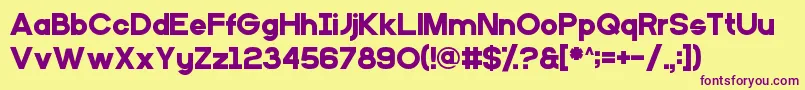 Primaryschool Font – Purple Fonts on Yellow Background