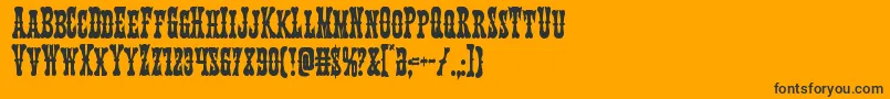 Texasrangercond Font – Black Fonts on Orange Background