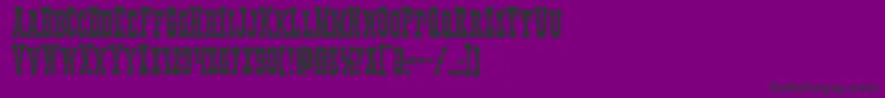 Texasrangercond Font – Black Fonts on Purple Background