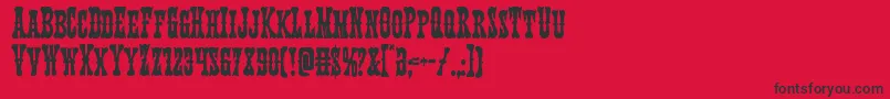 Texasrangercond Font – Black Fonts on Red Background