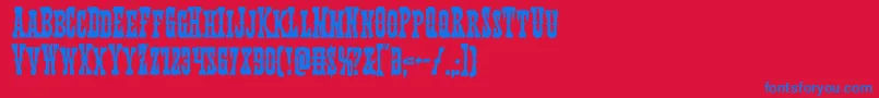 Texasrangercond Font – Blue Fonts on Red Background