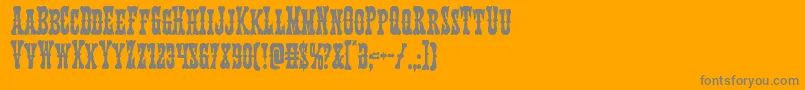 Czcionka Texasrangercond – szare czcionki na pomarańczowym tle